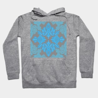 Turquoise Tangle - sky blue, aqua & grey pattern Hoodie